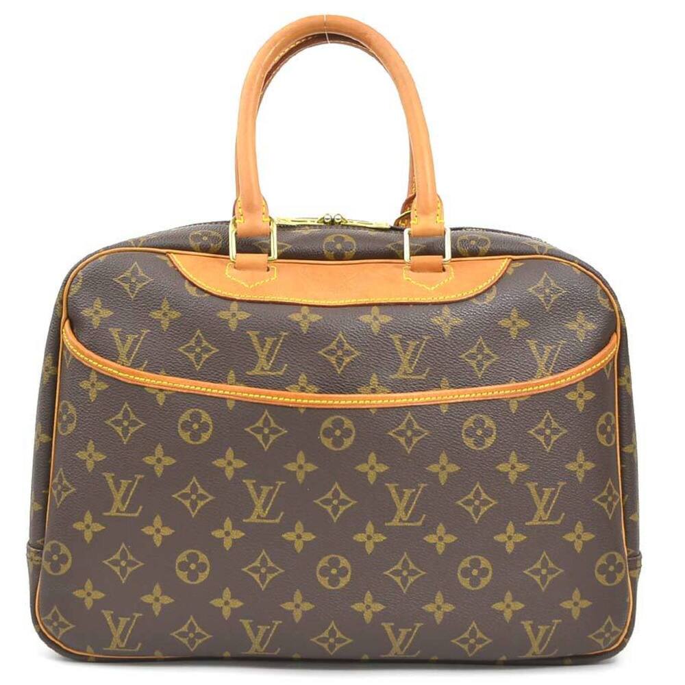Louis Vuitton LOUIS VUITTON Monogram Deauville handbag, canvas, brown and gol...